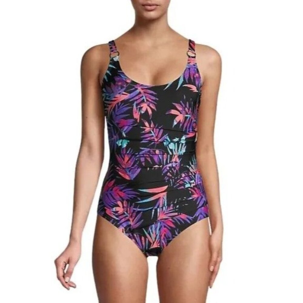 CALVIN KLEIN Swimwear Sorbet Ibiza Starburst One-piece Swimsuit Tropical